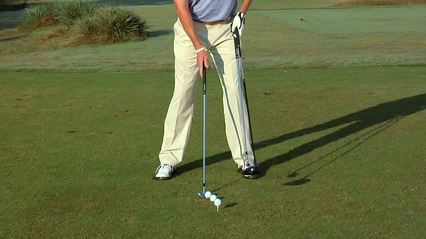 Three basic ball positions from the center of your stance